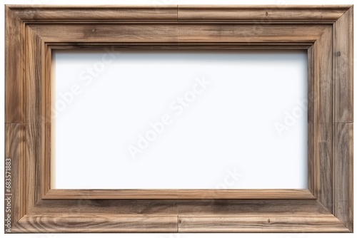Inviting Solitude: Exquisite Empty Wooden Frame Awaits Your Cherished Memories Generative AI