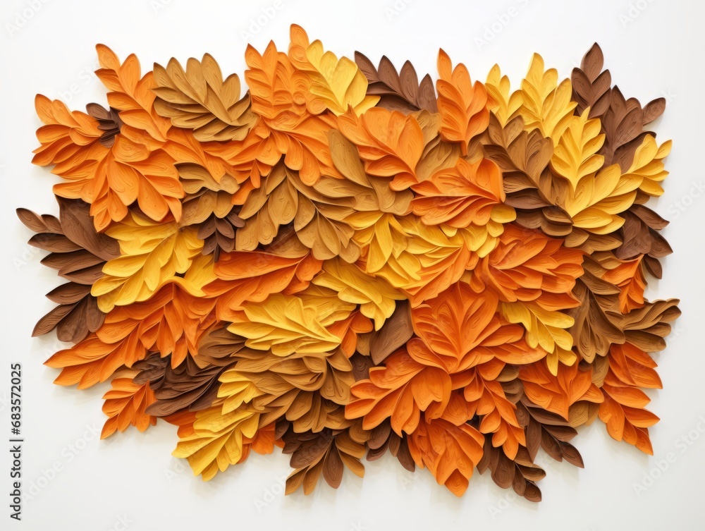 Vivid Autumn: The Enchanting Art of Leaves on a White Canvas Generative AI Vivid Autumn: The Enchanting Art of Leaves on a White Canvas Generative AI