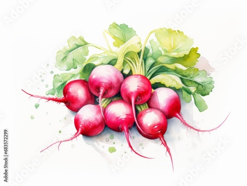 Exquisite Fresh Radishes: A Visual Feast of Healthy Living Generative AI