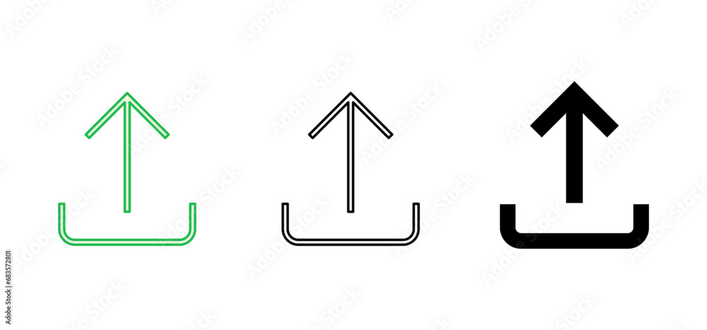 Upload icon set. load data symbol Upload icon set. load data symbol