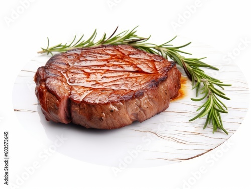 Exquisite Gourmet Steak Presentation: A Study in Culinary Artistry Generative AI