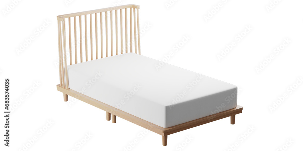 Modern Elegance: Bed for Stylish Living Spaces transparent png white background bedroom furniture architectural visualization interior Modern Elegance: Bed for Stylish Living Spaces transparent png white background bedroom furniture architectural visualization interior