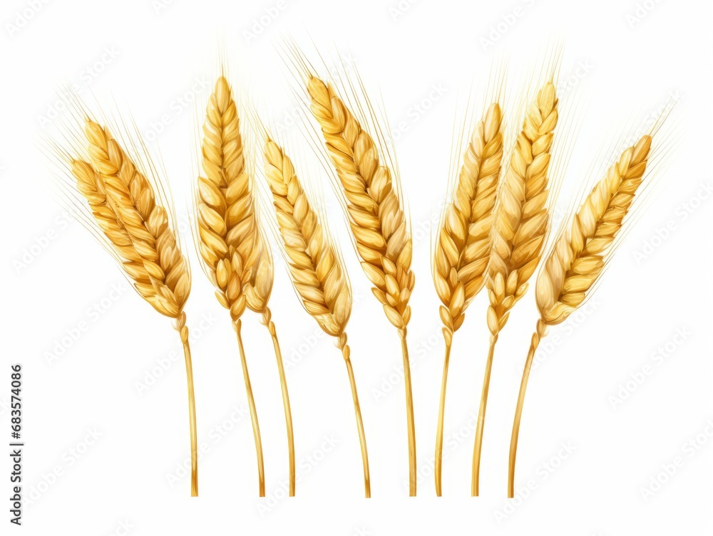 Stunning Detail of Triple Harvest: Trio of Wheat Ears in Crisp Isolation Generative AI Stunning Detail of Triple Harvest: Trio of Wheat Ears in Crisp Isolation Generative AI