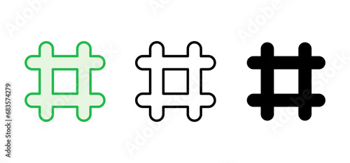 Hashtag icon set. hashtag symbol