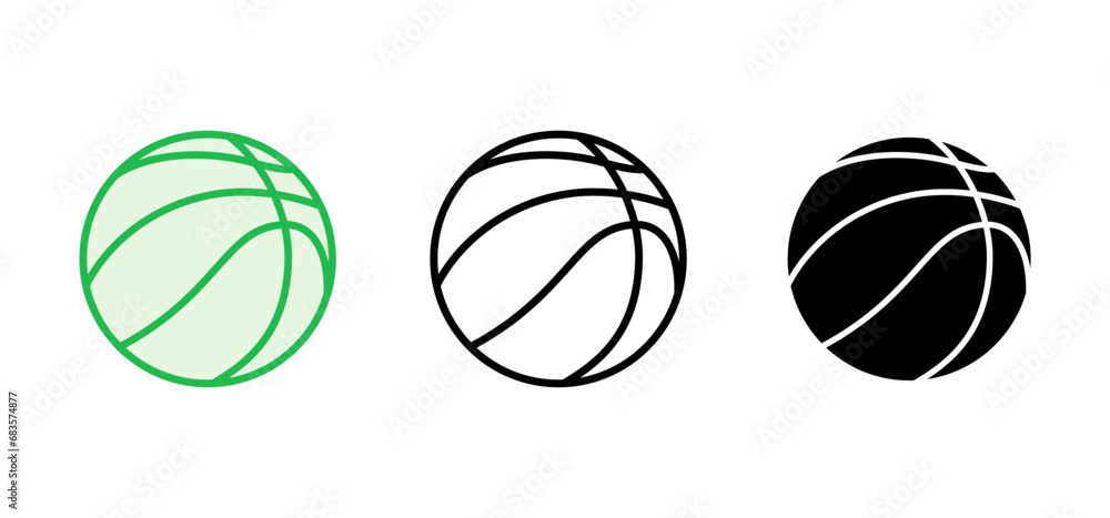 Basketball icon set. Basketball ball icon. Basketball logo vector icon