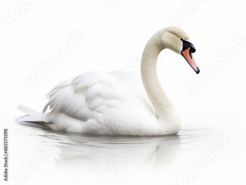 Exquisite White Swan: A Captivating Showcase of Pure Elegance and Grace Generative AI