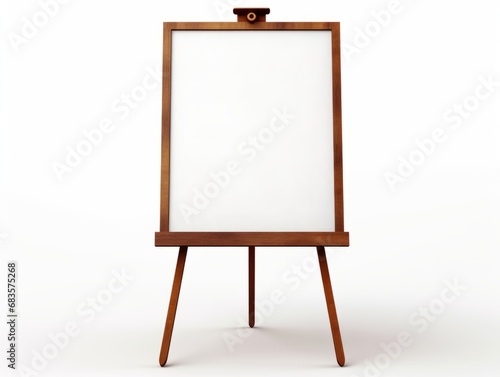 Unleash Your Creativity: Blank Canvas Waiting for Your Masterpiece on a Wooden Easel Generative AI