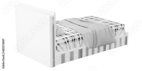 Modern Elegance: Bed  for Stylish Living Spaces transparent png white background bedroom furniture architectural visualization interior