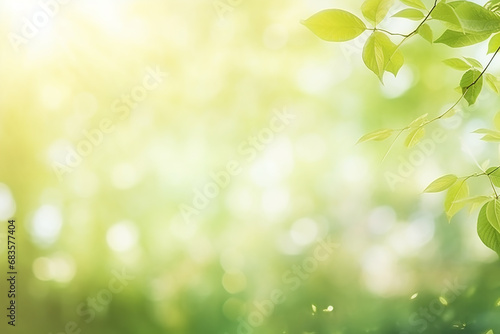 Nature Blur Greenery Bokeh Leaf Wallpaper - Lush Foliage Captured with Generative AI Tools