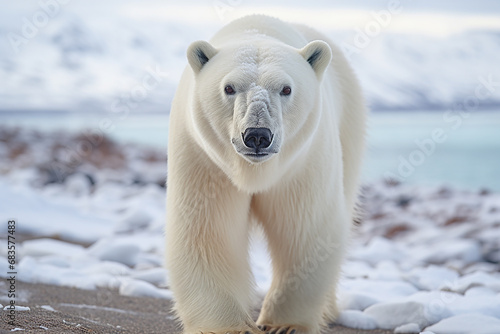 Northern Ellesmere Island Polar Bear - Created with Generative AI Tools photo