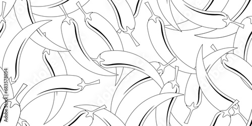 pile of chili pepper seamless pattern