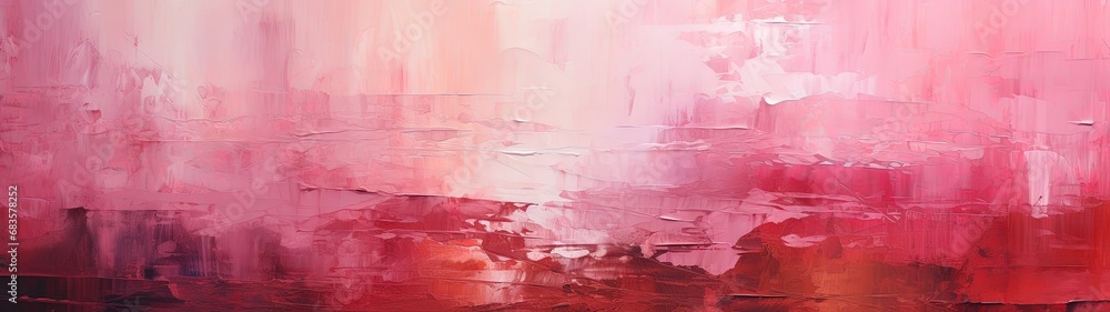 Vibrant Abstract Painting with Pink and Red Shades