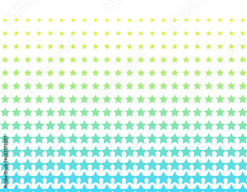 星のグラデーションのハーフトーン背景/寒色