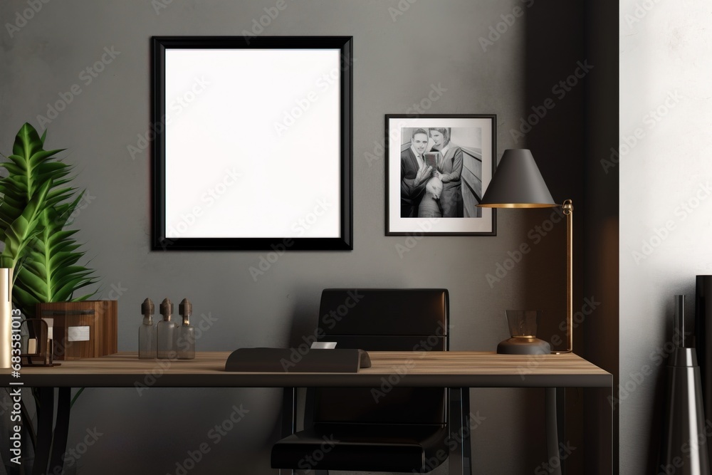 Minimalist Home Office with Copyspace using generative AI Minimalist Home Office with Copyspace using generative AI