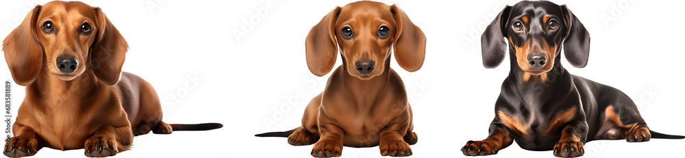 dachshund dog puppy portrait isolated