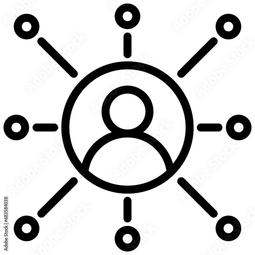 Key Stakeholders Outline Icon