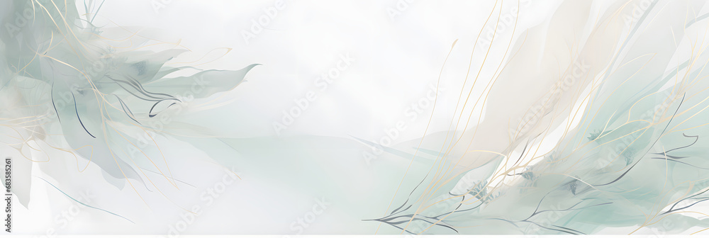 Obraz premium Abstract Mint color floral background. VIP Invitation and celebration card.