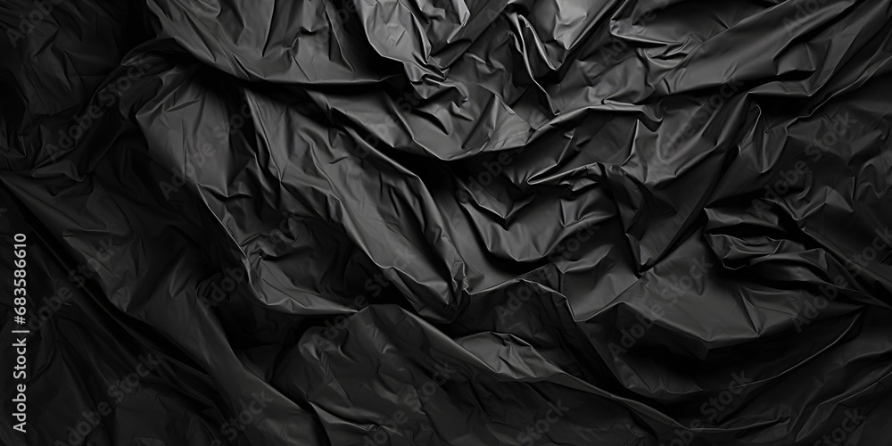 Texture of black blank crumpled paper. Texture of black blank crumpled paper.