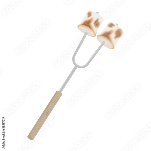 Logo Illustration Toasted marshmallows