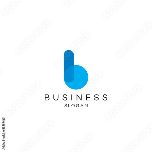 Letter b soften rounded font logo design business solution abstract vector brand flat Icon design vector modern minimal style illustration emblem sign symbol logotype typography
