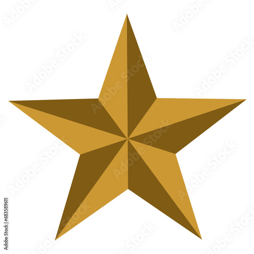 星の素材　多角形　シンプルイラスト