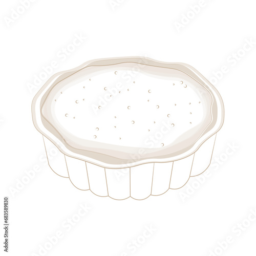 Vintage custard pie or pumpkin pie vector illustration logo