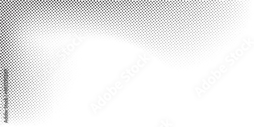 Halftone dotted background. Black dots in modern style on a white background. Vintage illustration for design concept. Modern texture.