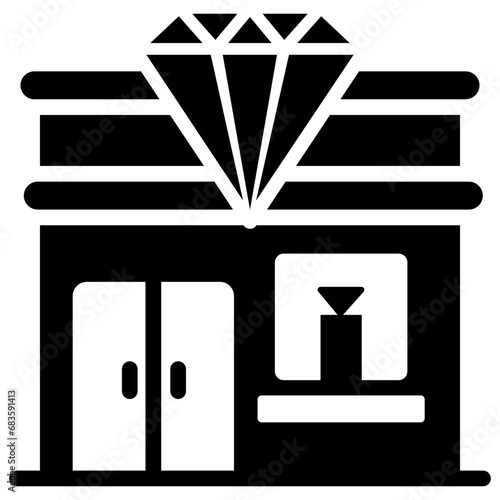 Jewelry Store Glyph Icon