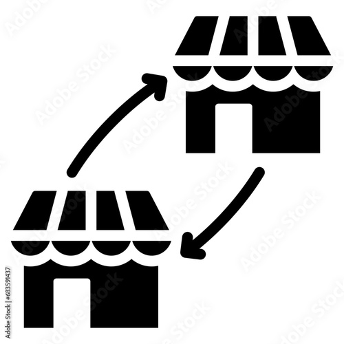 Franchise Store Glyph Icon