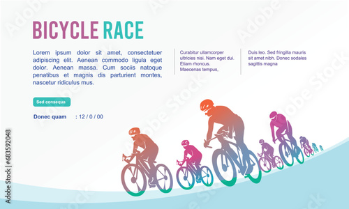 Great cool vector editable bicycle race poster background design for your championship community event	