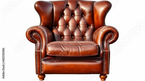 leather armchair HD 8K wallpaper Stock Photographic Image 