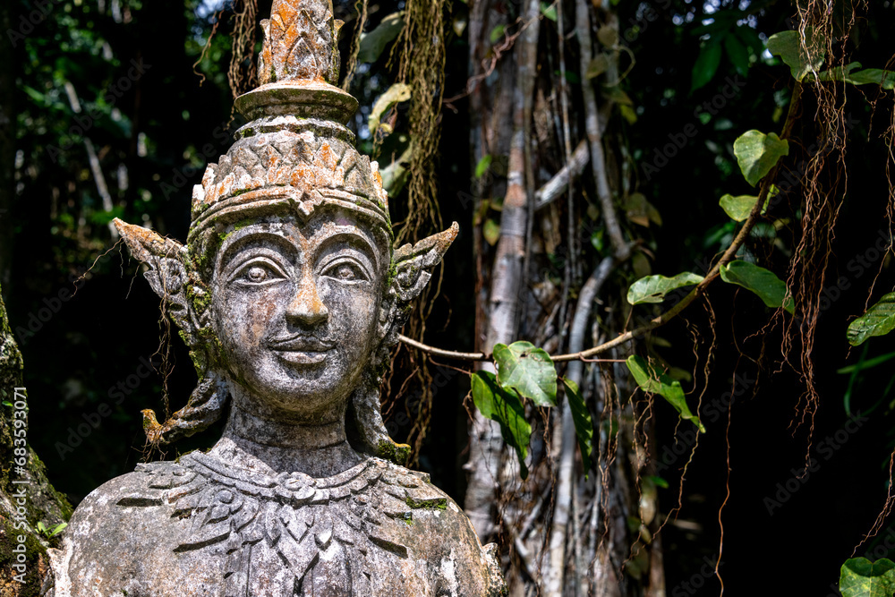 Statue at the Secret Buddha Garden on Koh Samui island in Thailand