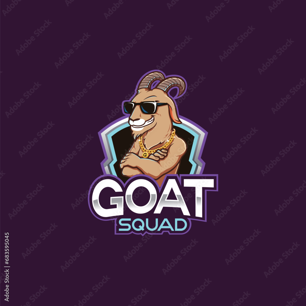 Goat squad esports logo character