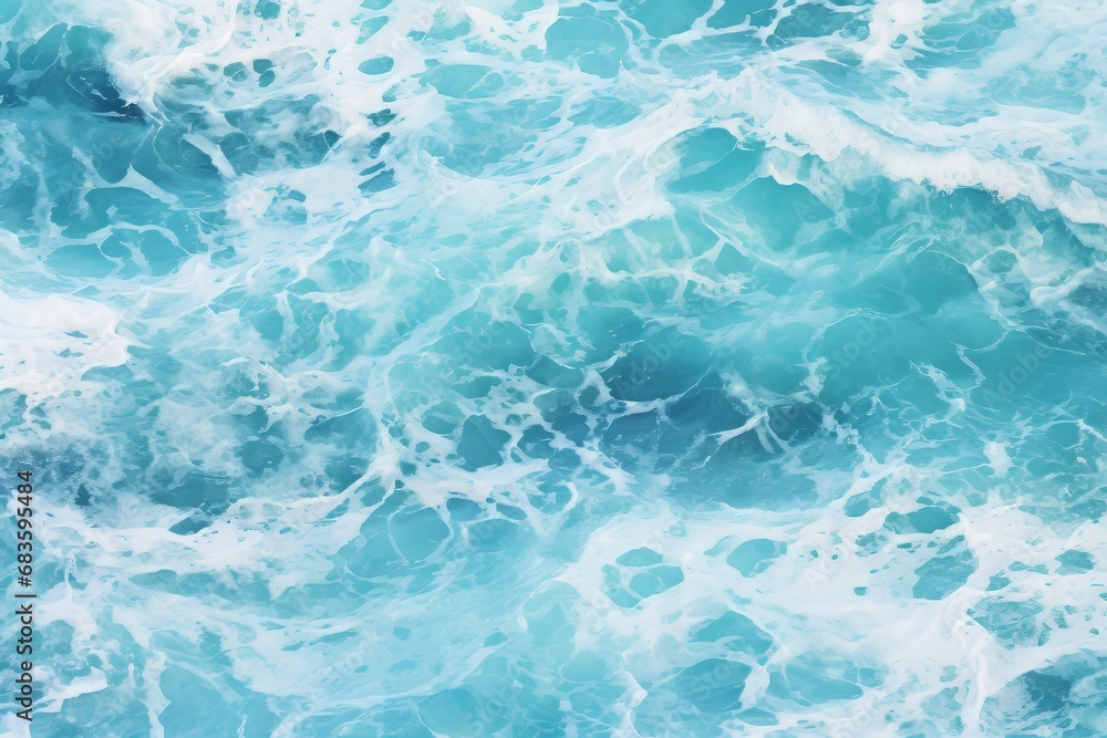 Aerial view of the ocean water surface and waves. Beautiful water background texture for tourism and advertising. Tropical coast Aerial view of the ocean water surface and waves. Beautiful water background texture for tourism and advertising. Tropical coast