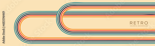 Abstract background of wavy lines in Retro groovy 1970s style. Vector files are suitable for wall wallpapers, car arches and textiles