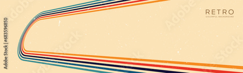 Abstract lines background in retro groovy 1970s style. Vector files are suitable for wall wallpapers, car wallpapers and textiles