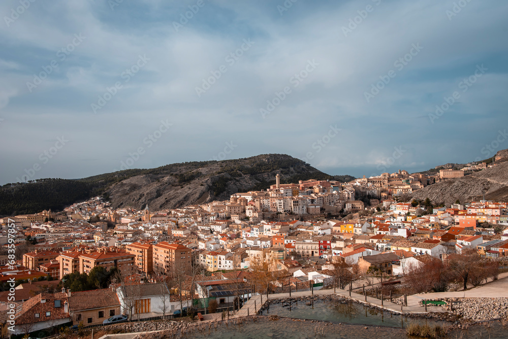 Panoramic view of the city of Cuenca from the viewpoint of the Museum of Paleontology