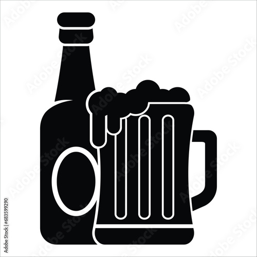 beer icon vector design template