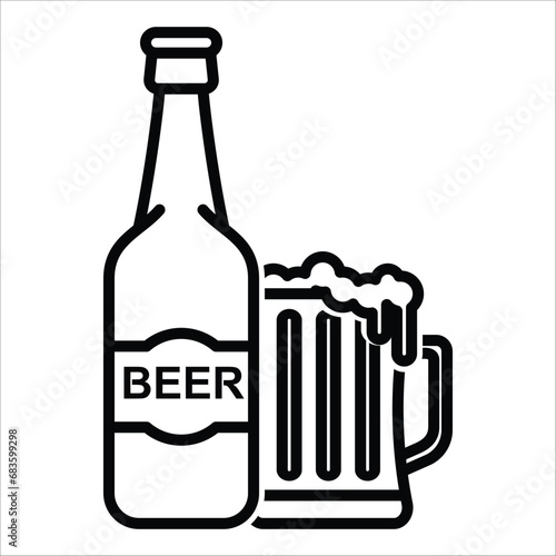 beer icon vector design template