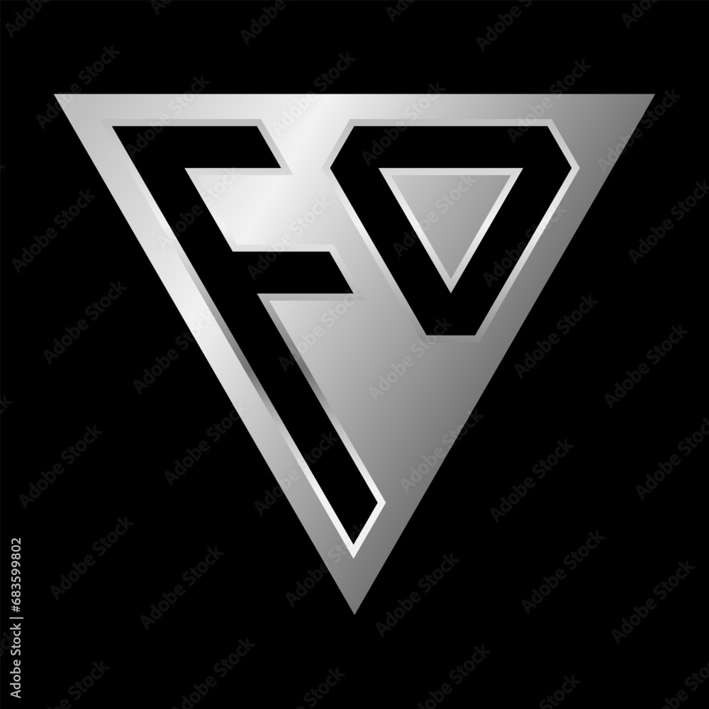 Triangle Letter F and O Logo Design Triangle Letter F and O Logo Design