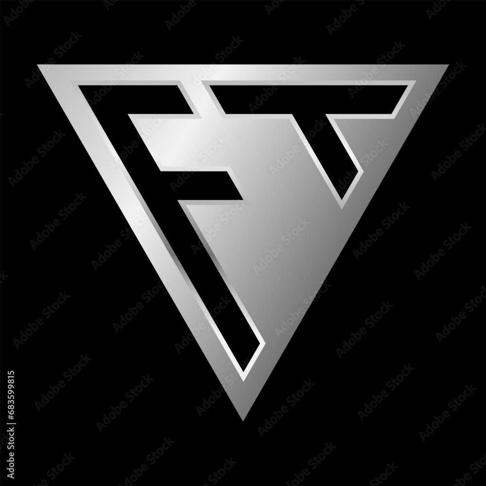 Triangle Letter FT Logo Design Triangle Letter FT Logo Design