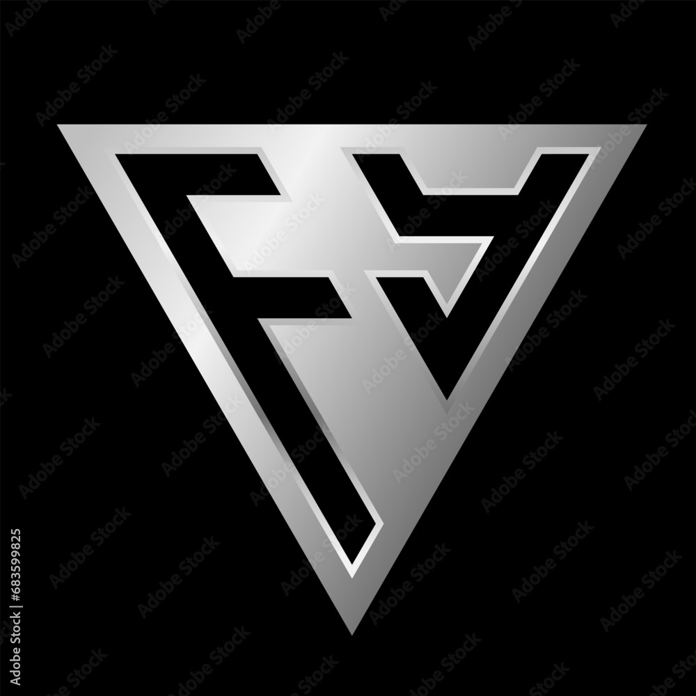 Triangle Letter FY Logo Design Triangle Letter FY Logo Design
