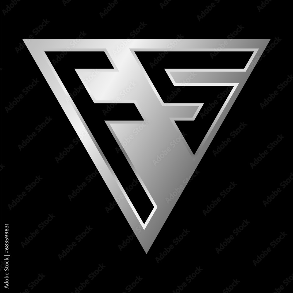 Triangle Letter F and S Logo Design Triangle Letter F and S Logo Design