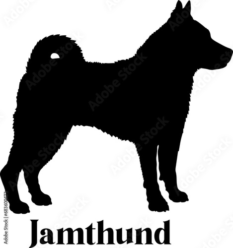 Jämthund Dog silhouette dog breeds logo dog monogram logo dog face vector
SVG PNG EPS