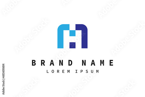 Design letter MH for initial logo.
