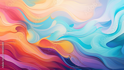 Wave Colorful Background. Generative AI