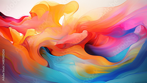 Wave Colorful Background. Generative AI