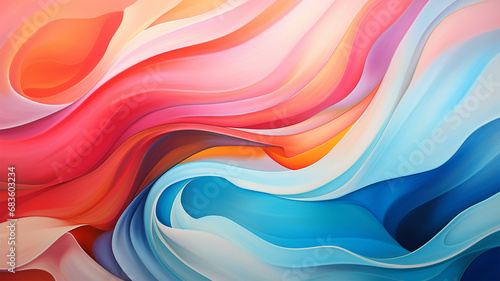 Wave Colorful Background. Generative AI