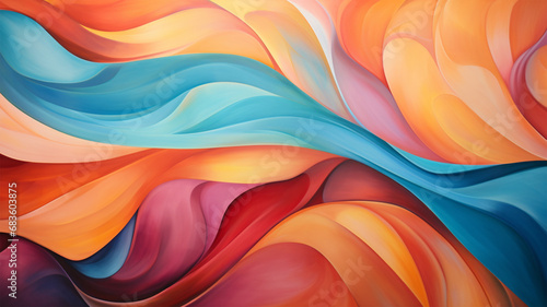 Wave Colorful Background. Generative AI