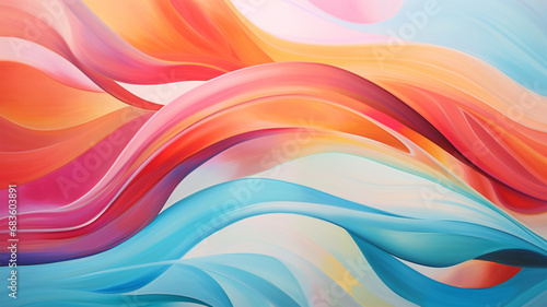 Wave Colorful Background. Generative AI
